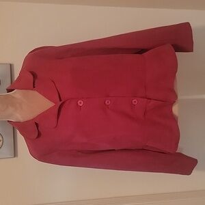 Cato, Size XL Mauve Faux Suede Peplum Jacket. Lightweight, EUC